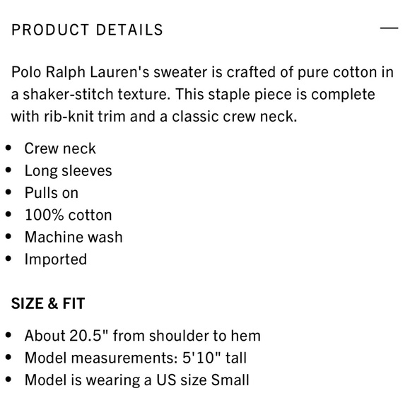 Ralph Lauren Women’s Cotton Crewneck Sweater NWT - Picture 3 of 5